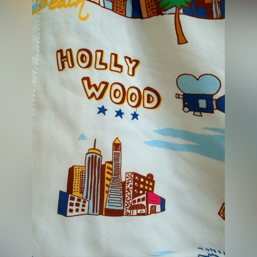 Malibu Drill Clothing Co Hollywood Print Men's Swim Trunks Size S - Picture 7 of 9